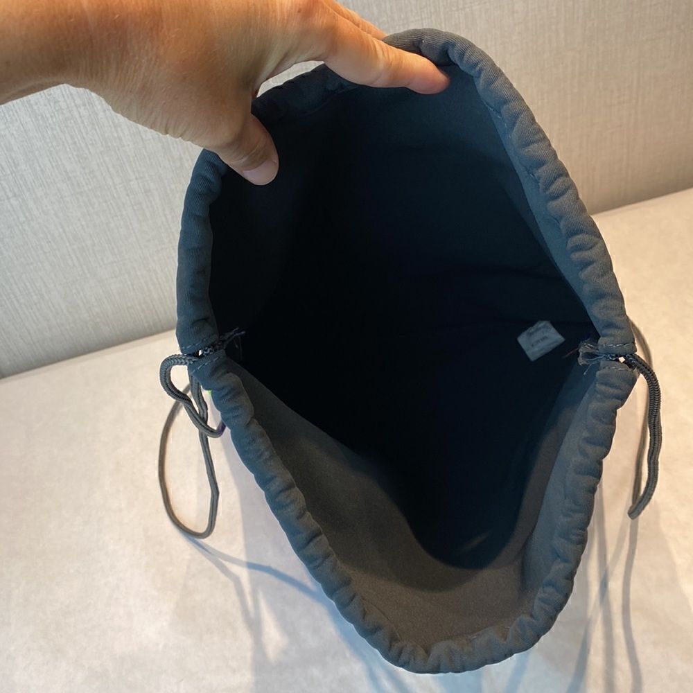 Rodan +Fields Cinch Sack Backpack Gray Purple - image 4